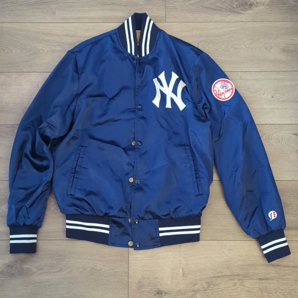 Vintage New York Yankees Blue NY Logo Bomber Jacket